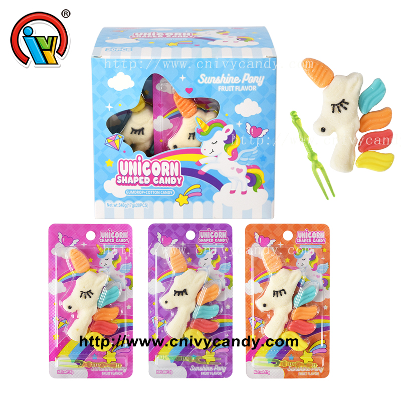 enhjørning gummy godteri marshmallow