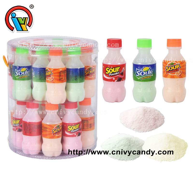 cola bottle sour fruit powder candy