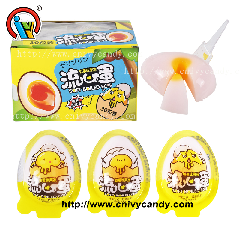flowing egg jelly candy