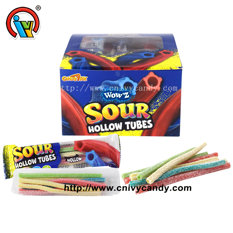 liquorice sour tubes gummy candy supply