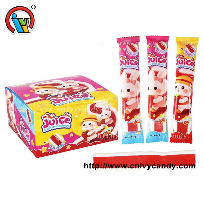 Soft Marshmallow Candy with Jam Filling