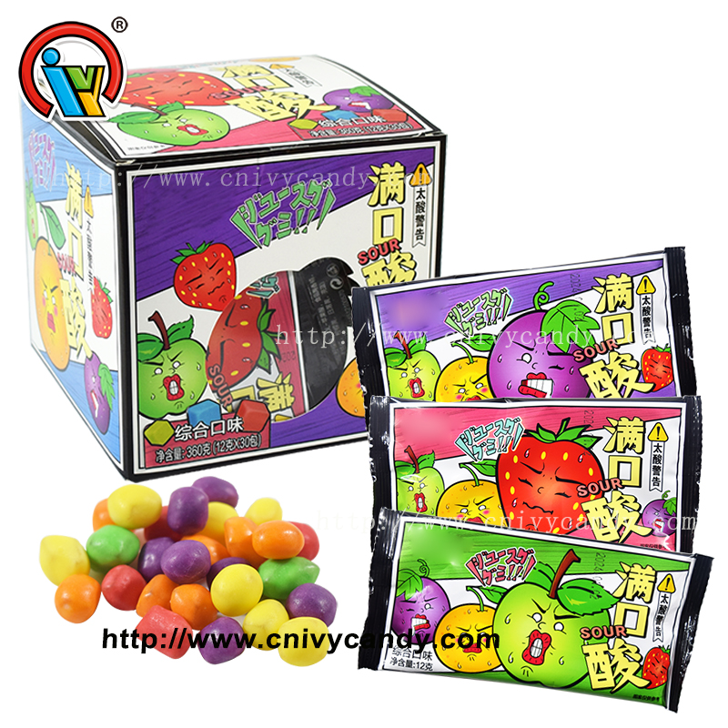  assorted fruit sour chewy candy supplier