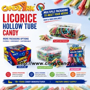 licorice hollow tubes candy