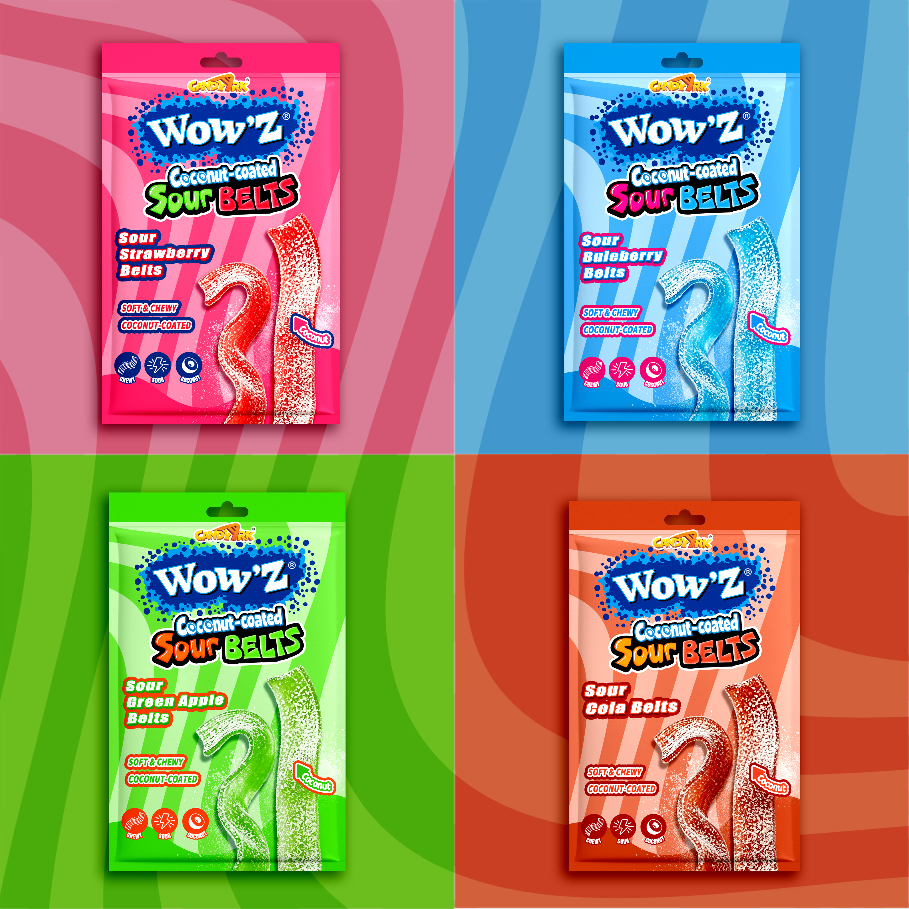 Coconut-Coated licorice sour belt candy factory