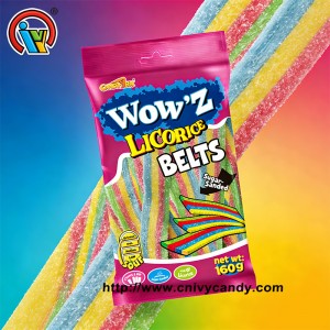 licorice sour tape candy