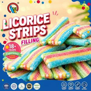 licorice strips gummies filling