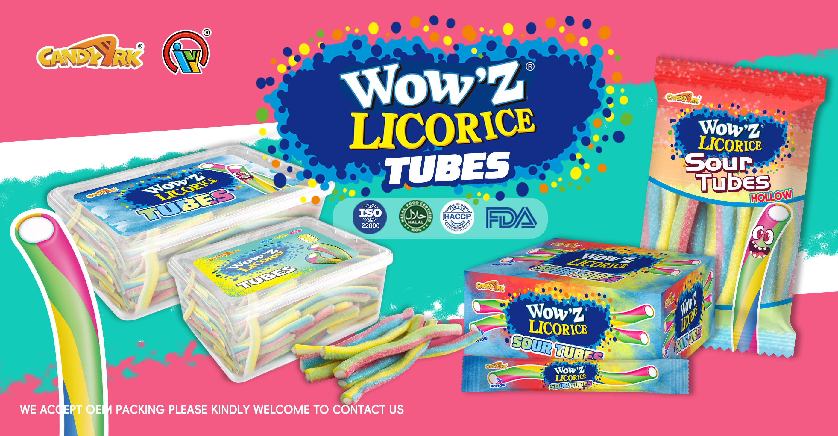 liquorice sour tubes gummy candy
